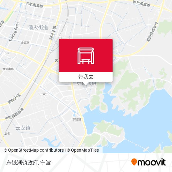 东钱湖镇政府地图