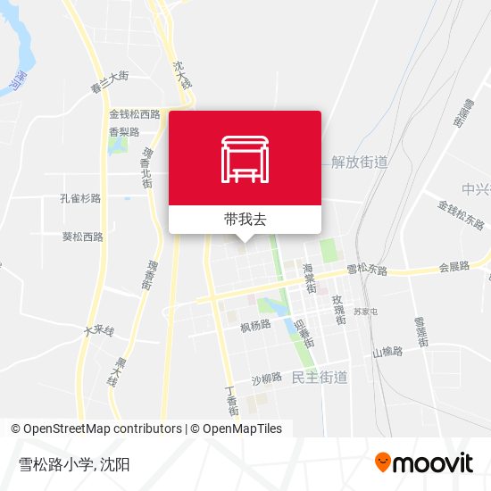雪松路小学地图