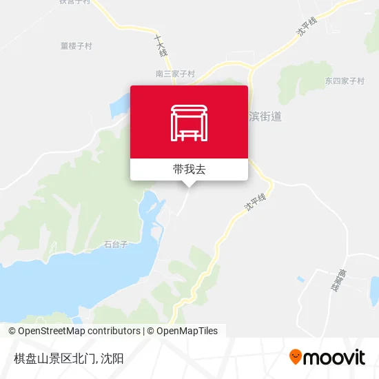 棋盘山景区北门地图