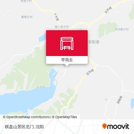 棋盘山景区北门地图