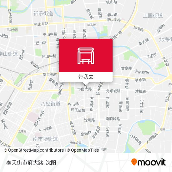 奉天街市府大路地图