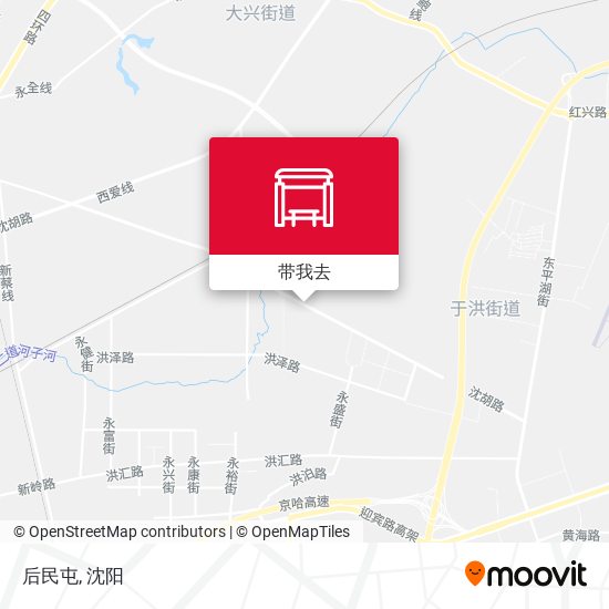 后民屯地图