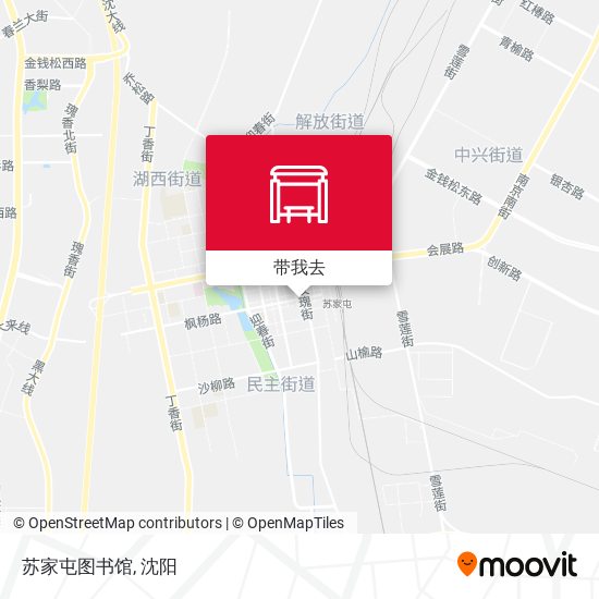 苏家屯图书馆地图