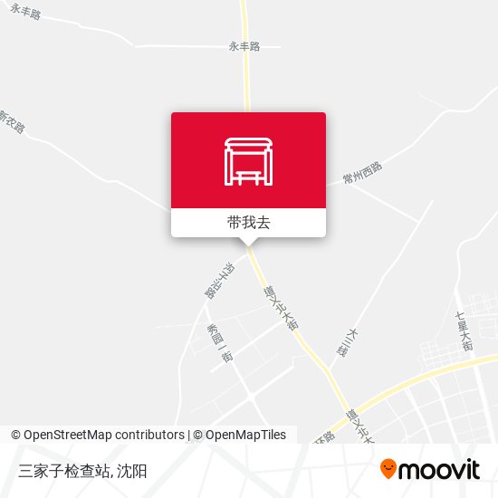 三家子检查站地图