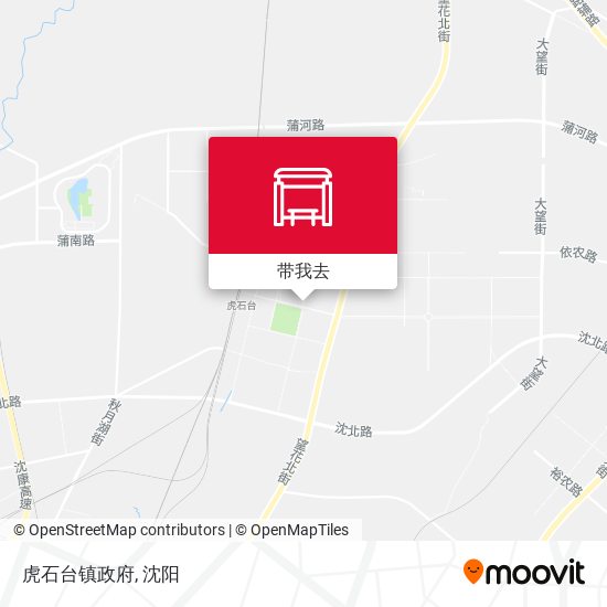 虎石台镇政府地图