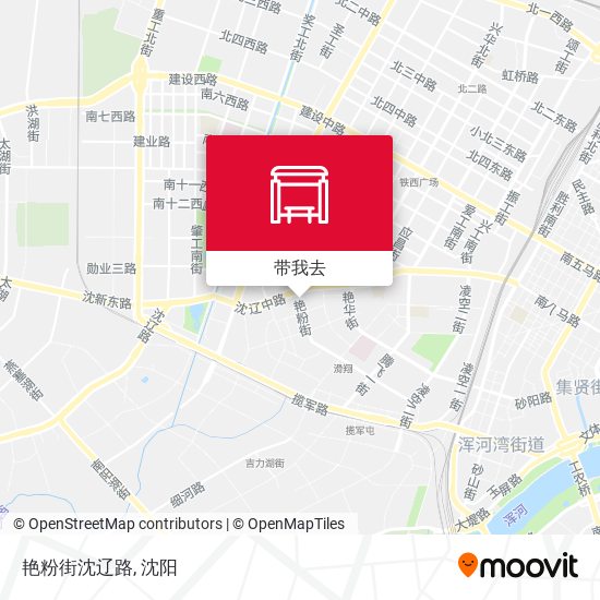 艳粉街沈辽路地图