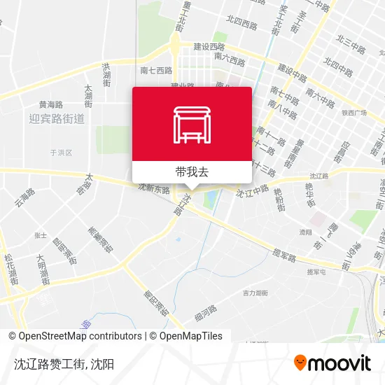 沈辽路赞工街地图