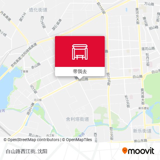 白山路西江街地图
