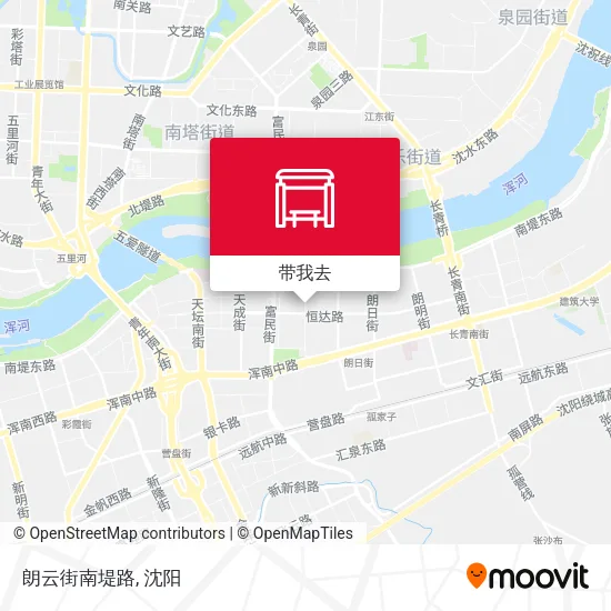 朗云街南堤路地图
