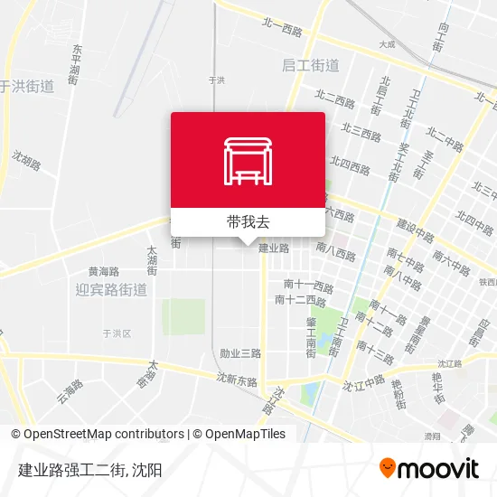 建业路强工二街地图