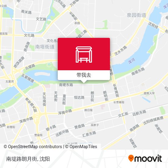 南堤路朗月街地图