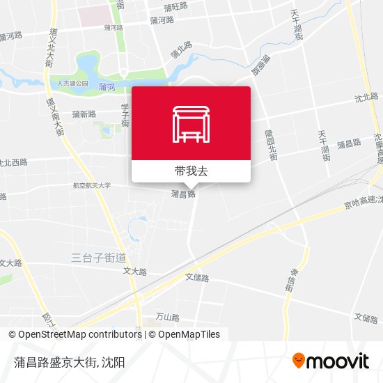蒲昌路盛京大街地图