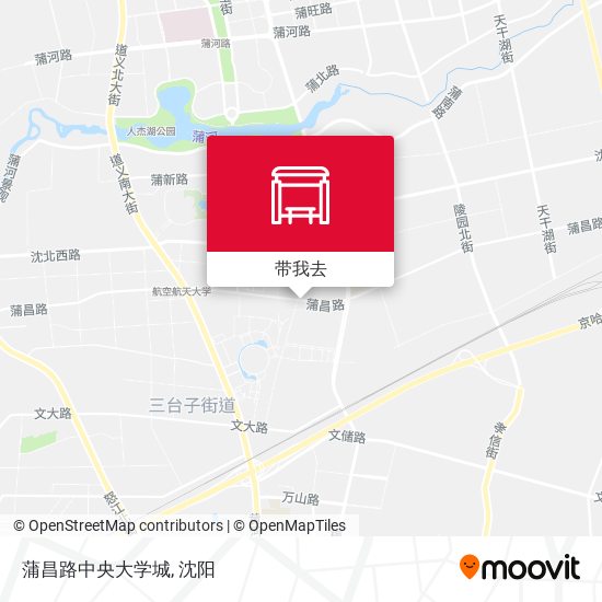 蒲昌路中央大学城地图