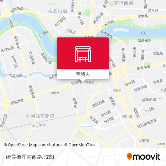 绮霞街浑南西路地图