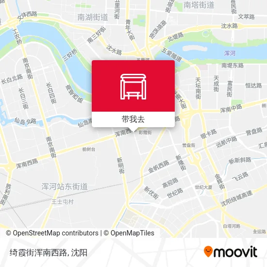 绮霞街浑南西路地图