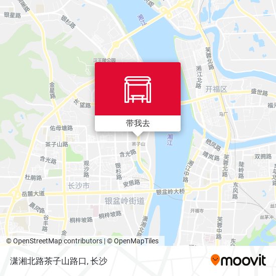 潇湘北路茶子山路口地图