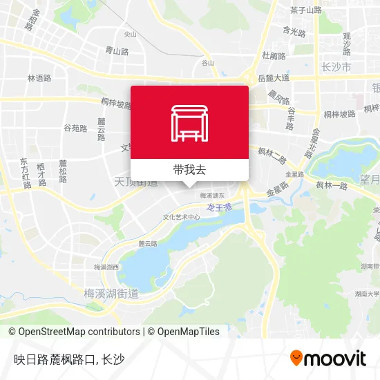 映日路麓枫路口地图