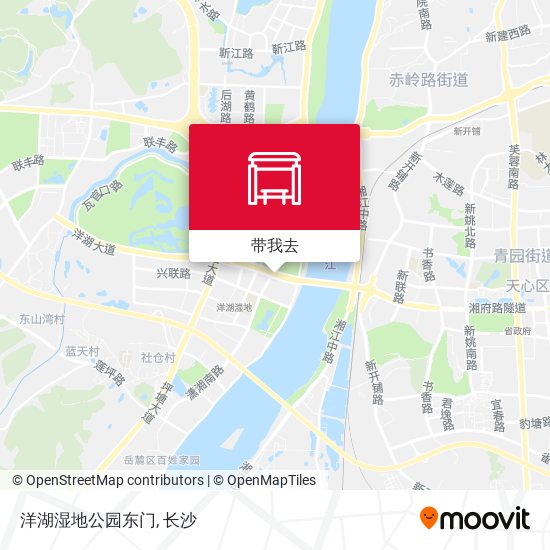 洋湖湿地公园东门地图