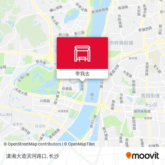 潇湘大道滨河路口地图