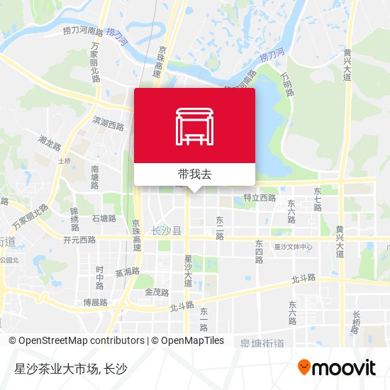 星沙茶业大市场地图