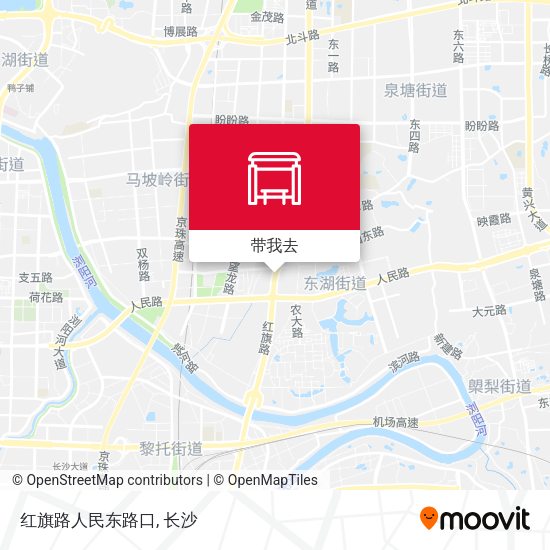 红旗路人民东路口地图