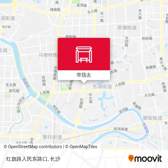 红旗路人民东路口地图