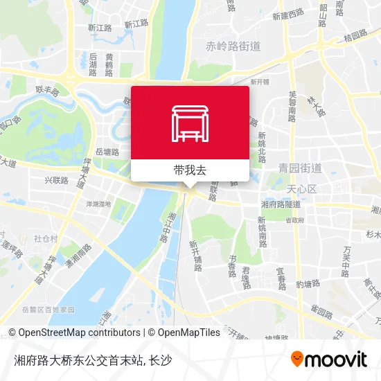 湘府路大桥东公交首末站地图