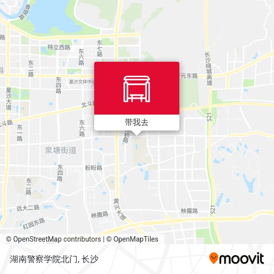 湖南警察学院北门地图