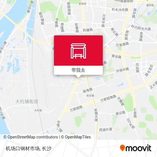 机场口钢材市场地图