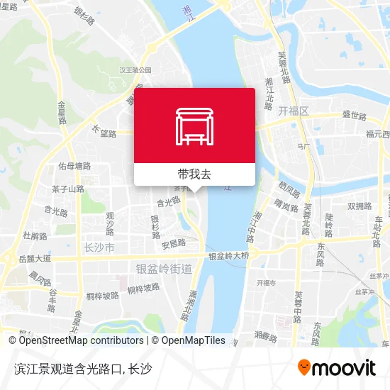 滨江景观道含光路口地图