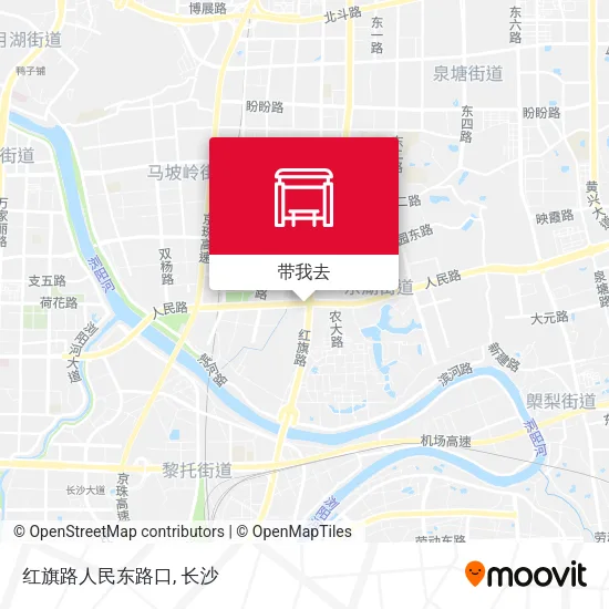 红旗路人民东路口地图