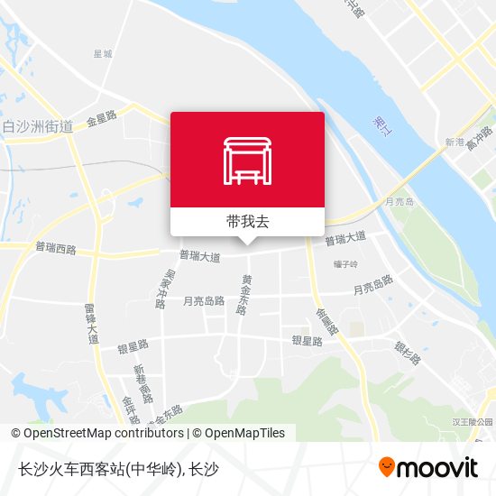长沙火车西客站(中华岭)地图