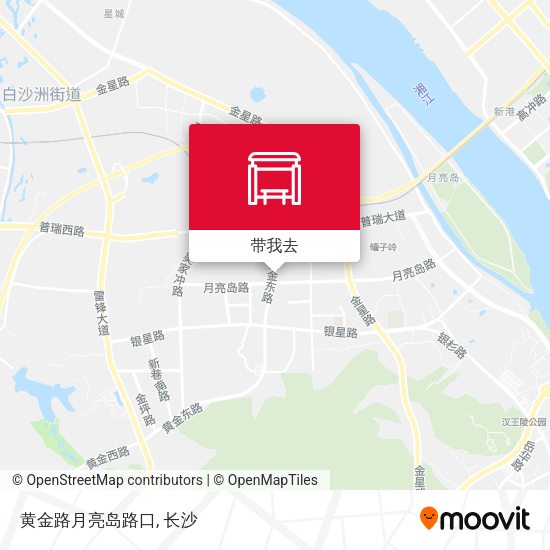 黄金路月亮岛路口地图