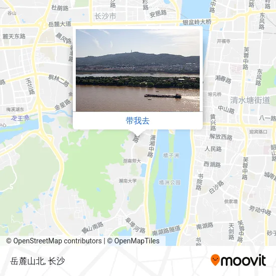 岳麓山北地图