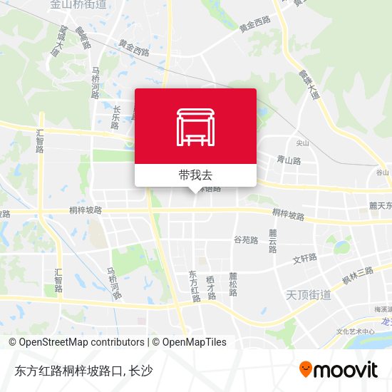东方红路桐梓坡路口地图