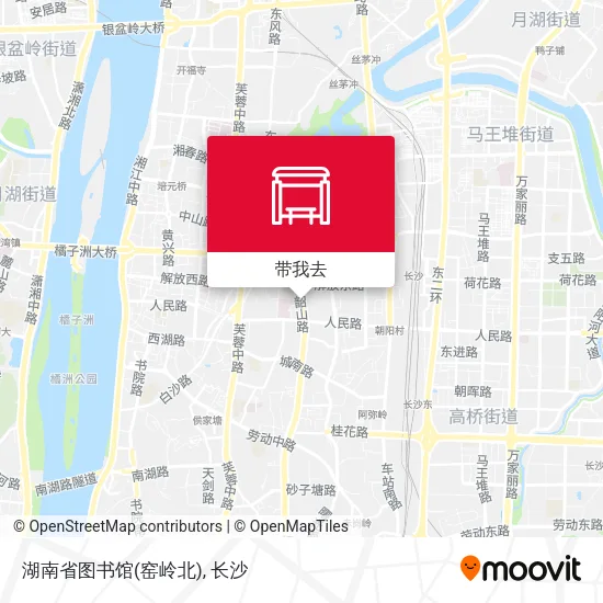 湖南省图书馆(窑岭北)地图