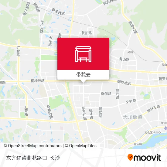 东方红路曲苑路口地图