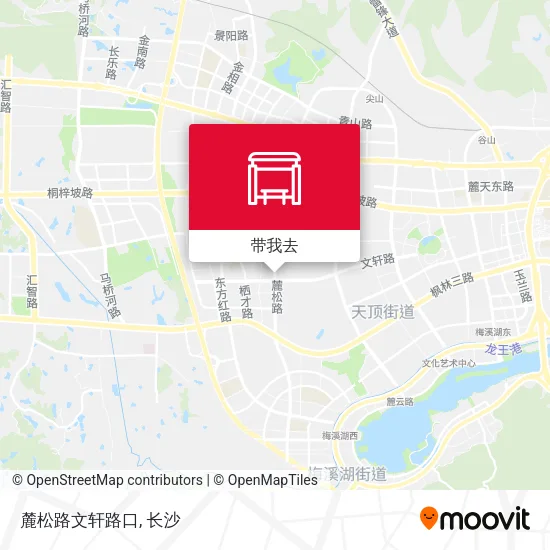 麓松路文轩路口地图