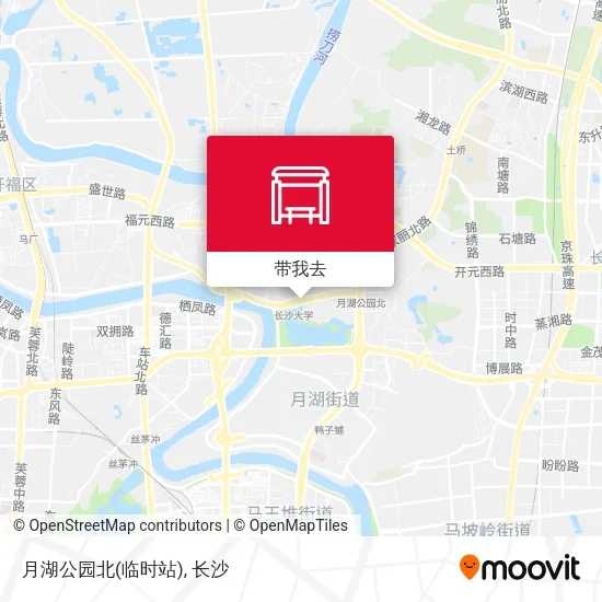 月湖公园北(临时站)地图