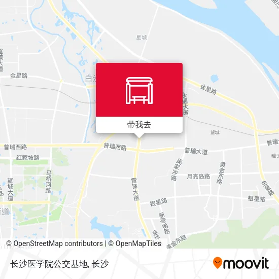 长沙医学院公交基地地图