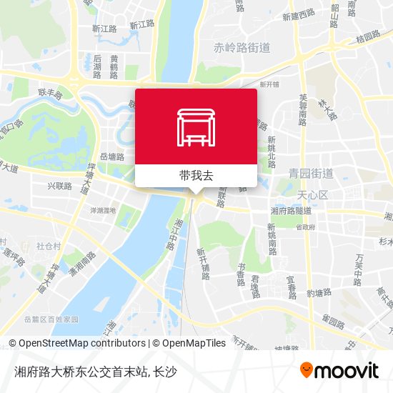 湘府路大桥东公交首末站地图