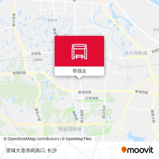 望城大道赤岗路口地图