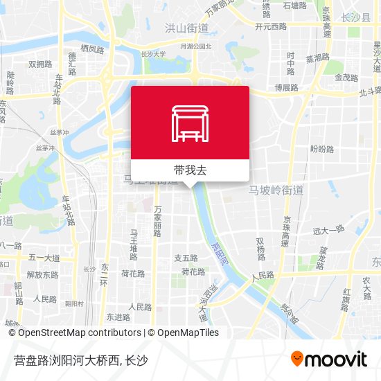 营盘路浏阳河大桥西地图