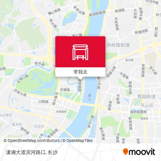 潇湘大道滨河路口地图