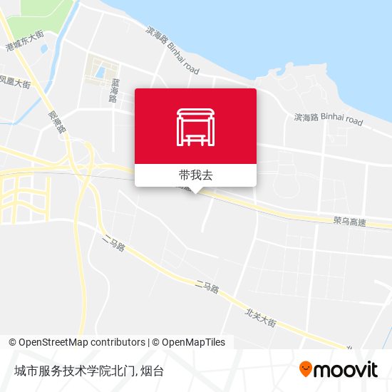 城市服务技术学院北门地图