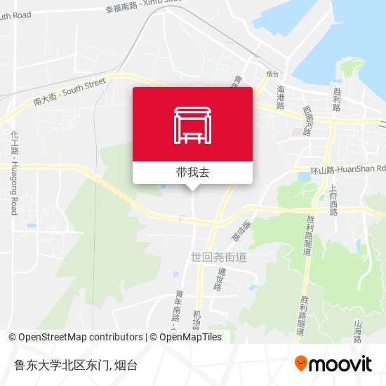 鲁东大学北区东门地图