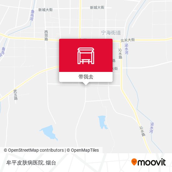 牟平皮肤病医院地图