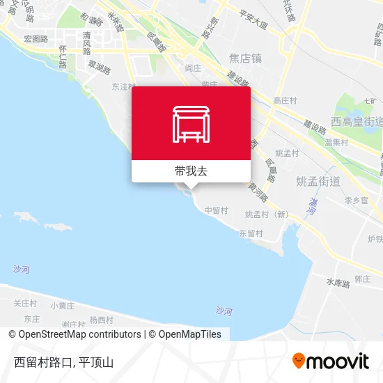 西留村路口地图