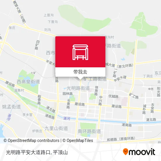 光明路平安大道路口地图