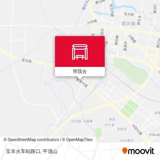 宝丰火车站路口地图